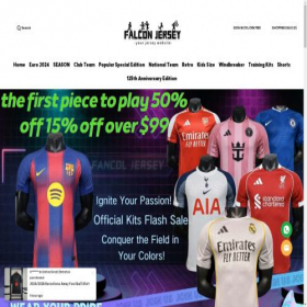 Скриншот главной страницы сайта falconjersey.com
