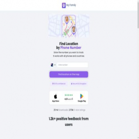Скриншот главной страницы сайта familylocator.life