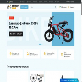 Скриншот главной страницы сайта faradeybike.ru
