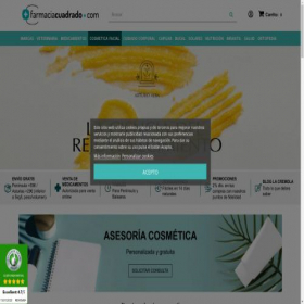 Скриншот главной страницы сайта farmaciacuadrado.es