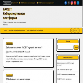 Скриншот главной страницы сайта fasecity.ru