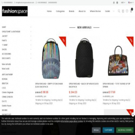 Скриншот главной страницы сайта fashionspacestore.com