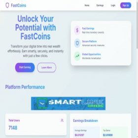 Скриншот главной страницы сайта fastcoins.click