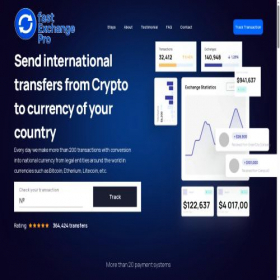 Скриншот главной страницы сайта fastexchangepro.exchange