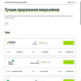 Скриншот главной страницы сайта fastmoney24.ru