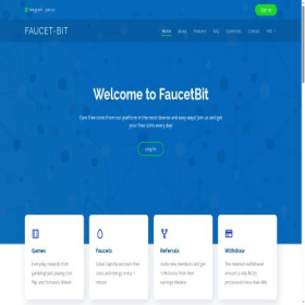 Скриншот главной страницы сайта faucet-bit.com
