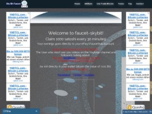 Скриншот главной страницы сайта faucet-skybit.pro