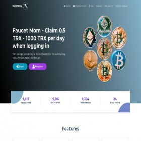 Скриншот главной страницы сайта faucet.mom