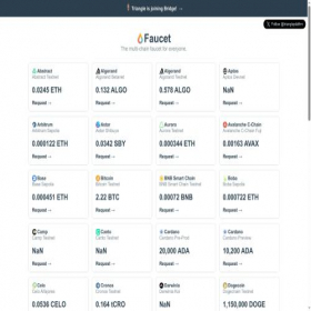 Скриншот главной страницы сайта faucet.triangleplatform.com