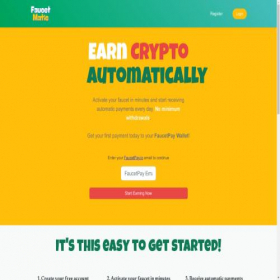 Скриншот главной страницы сайта faucetmatic.com