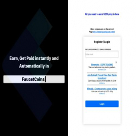 Скриншот главной страницы сайта faucetspace.online