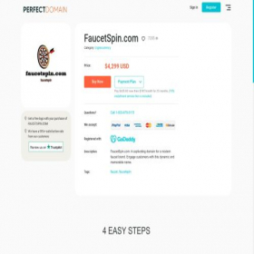 Скриншот главной страницы сайта faucetspin.com