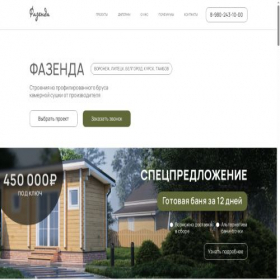 Скриншот главной страницы сайта fazenda-vrn.ru