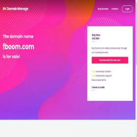 Скриншот главной страницы сайта fboom.com