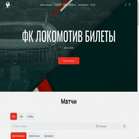 Скриншот главной страницы сайта fclokomotiv-tickets.com