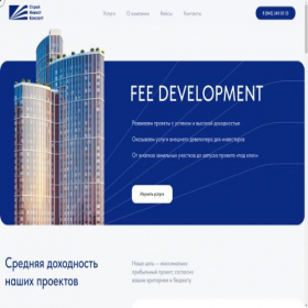 Скриншот главной страницы сайта fee-developer.ru