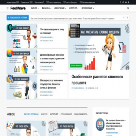 Скриншот главной страницы сайта feelwave.ru