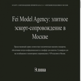 Скриншот главной страницы сайта feimodelagency.tilda.ws