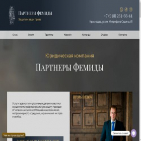 Скриншот главной страницы сайта femidapartners.ru
