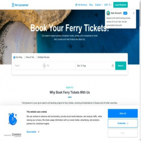 Скриншот главной страницы сайта ferryscanner.com