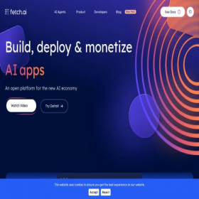 Скриншот главной страницы сайта fetch.ai