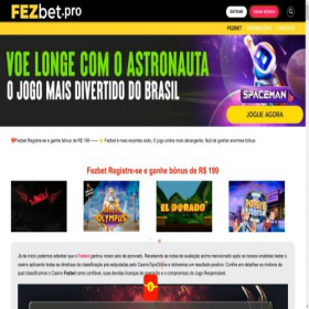 Скриншот главной страницы сайта fezbet.pro