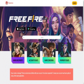 Скриншот главной страницы сайта ffsupport.garena.com