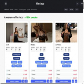 Скриншот главной страницы сайта fibishoo.com
