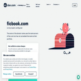 Скриншот главной страницы сайта ficbook.com