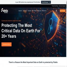 Скриншот главной страницы сайта fidelissecurity.com