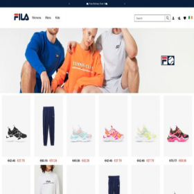 Скриншот главной страницы сайта fila-ie.com