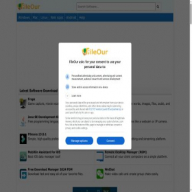 Скриншот главной страницы сайта fileour.com