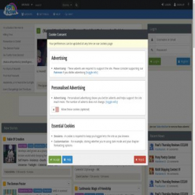 Скриншот главной страницы сайта fimfiction.net