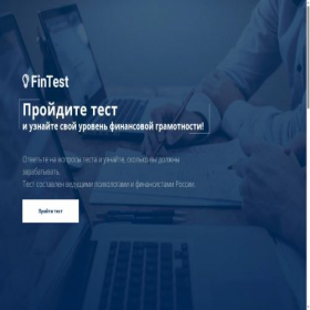 Скриншот главной страницы сайта fin-test.pro