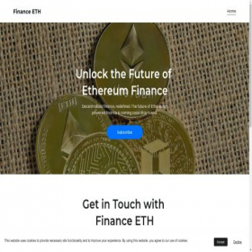 Скриншот главной страницы сайта financeeth.com