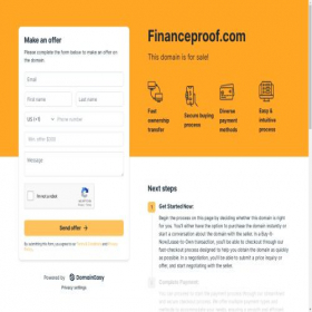 Скриншот главной страницы сайта financeproof.com