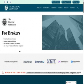 Скриншот главной страницы сайта financialcommission.org