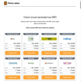 Скриншот главной страницы сайта finans-mfo.ru
