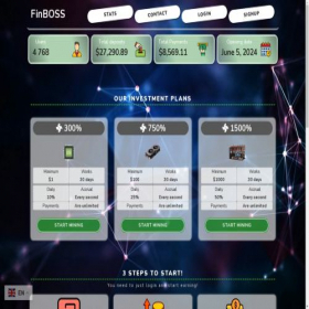 Скриншот главной страницы сайта finboss.biz