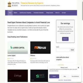 Скриншот главной страницы сайта fincapital-reviews.com