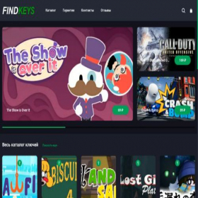Скриншот главной страницы сайта findkeys.net
