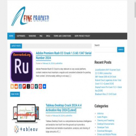 Скриншот главной страницы сайта finecracked.org
