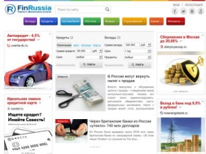 Скриншот главной страницы сайта finrussia.ru