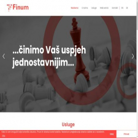 Скриншот главной страницы сайта finum.hr