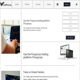 Скриншот главной страницы сайта finupcorp.org