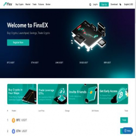 Скриншот главной страницы сайта finxex.com