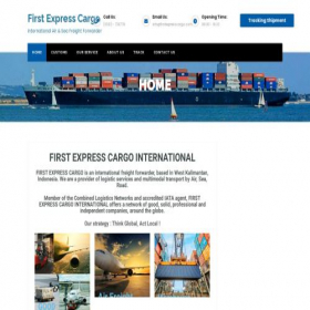Скриншот главной страницы сайта firstexpresscargo.com