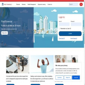 Скриншот главной страницы сайта firstfinancial.com