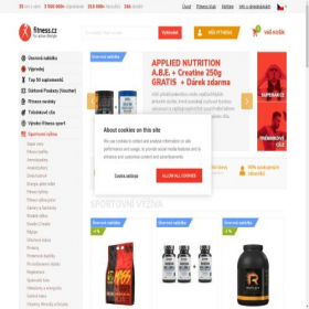 Скриншот главной страницы сайта fitness.cz