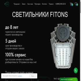 Скриншот главной страницы сайта fitons.com